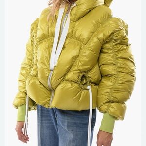Women’s Olive Green Puffer Jacket with Hood